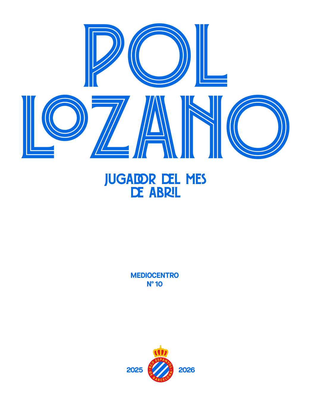RCDE Espanyol Barcelona — Player of the month graphic