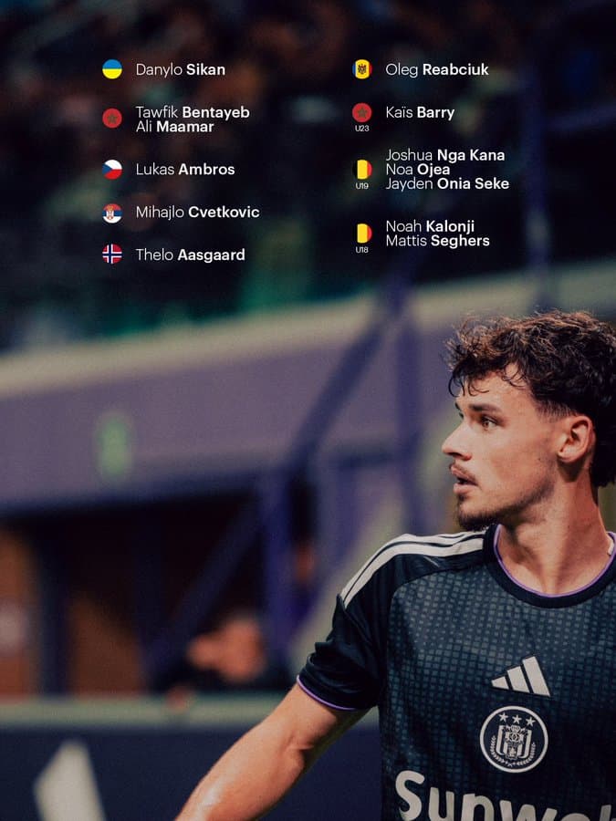 RSC Anderlecht — International Call-ups graphic