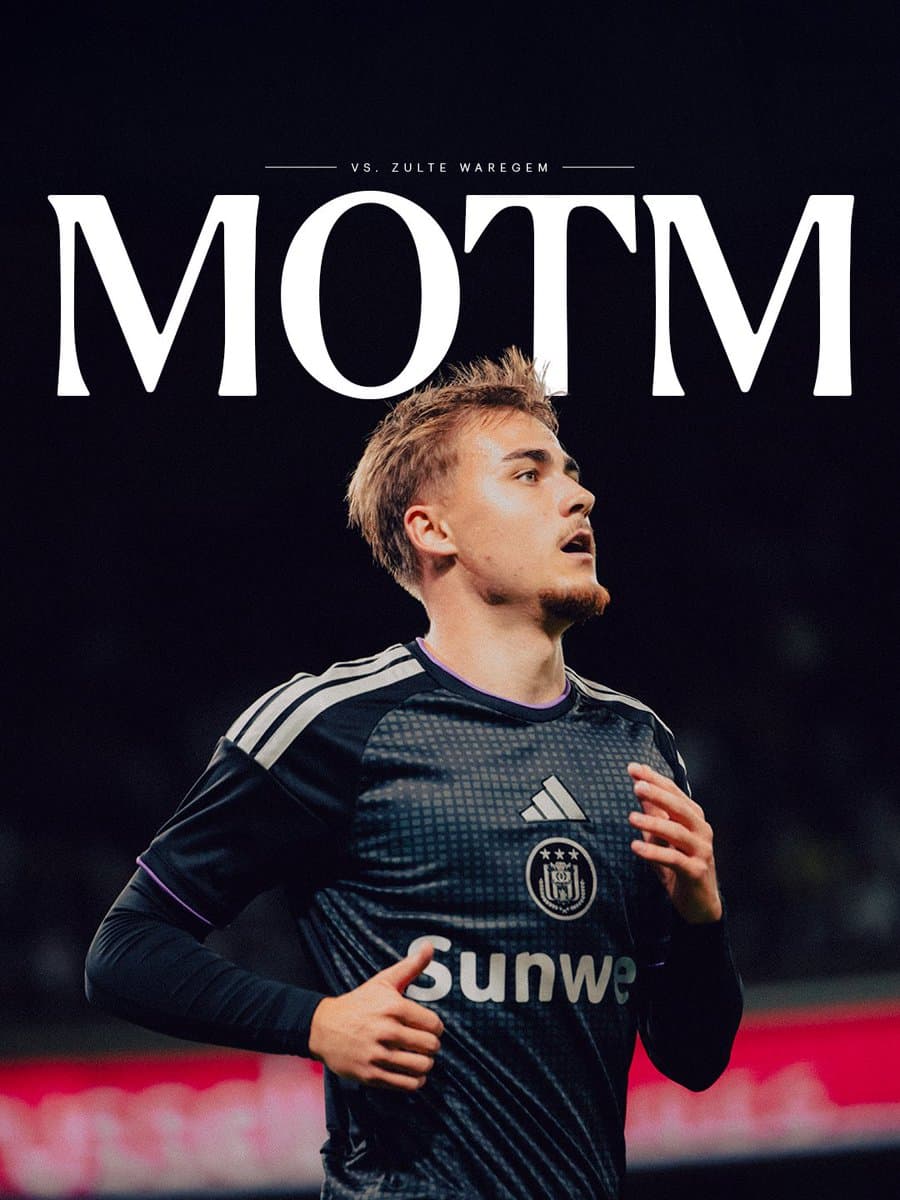 RSC Anderlecht — Man of the match graphic